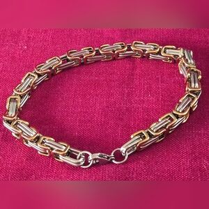 Gold and Silver Chain Bracelet